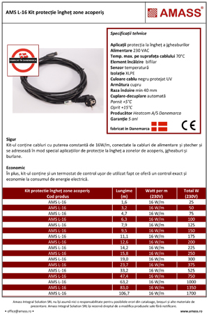cablu incalzitor AMS L16